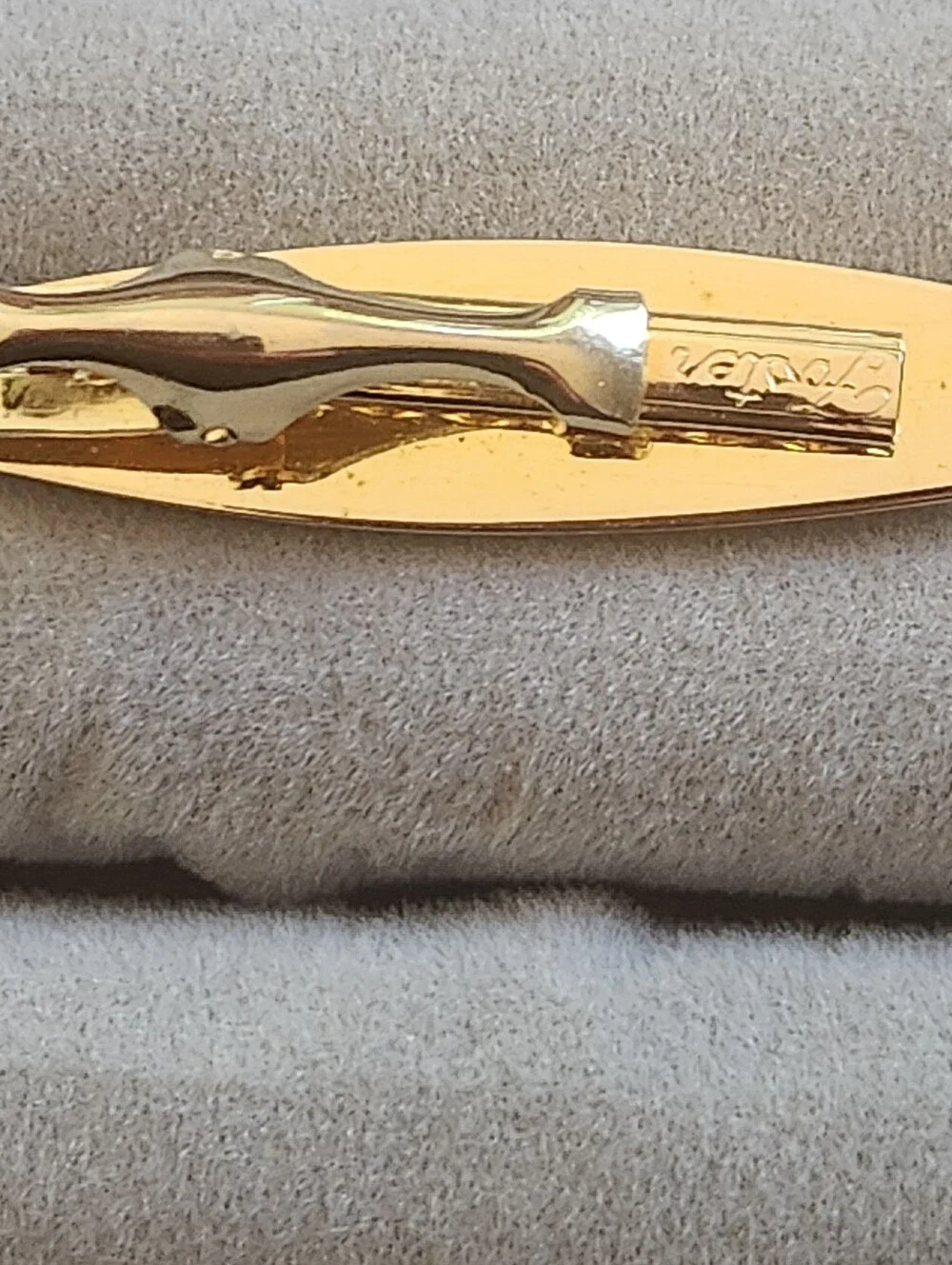 Gold Plated Engraved EH Tie Tack